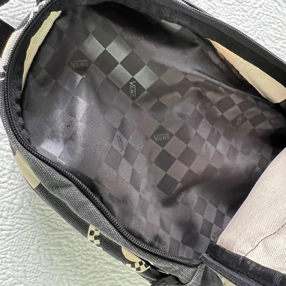 Vans Mini Backpack Small Womens Yin Yang Checkerboard Black White Skater Bag